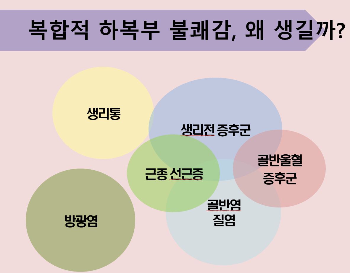 아랫배가 불편하거나 아픈느낌, 일상생활이 집중하기 힘들고, 삶의 질을 떨어뜨리는 불쾌감! (2)