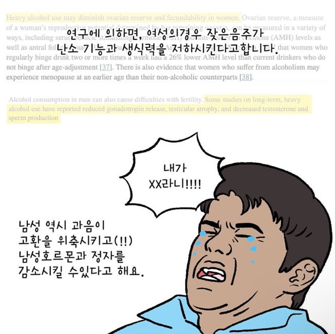 [자윤한의원 여성건강툰] 1화. 임신준비 중 술 마셔도 될까? #맥주한잔 #와인한잔? (4)