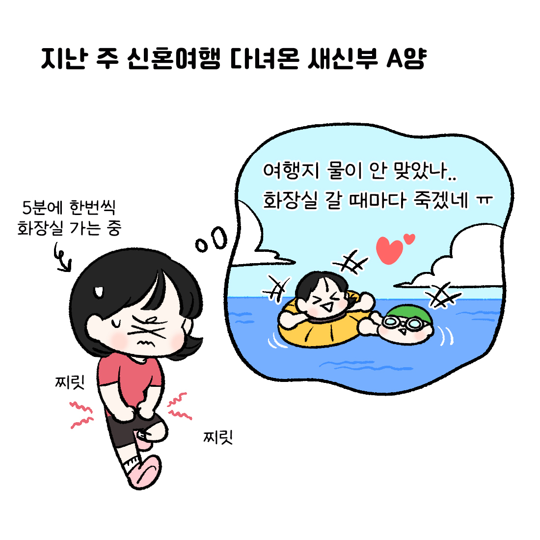 [자윤한의원 여성건강툰] 9화. 신혼여행에서 방광염 얻어온 사연 (2)
