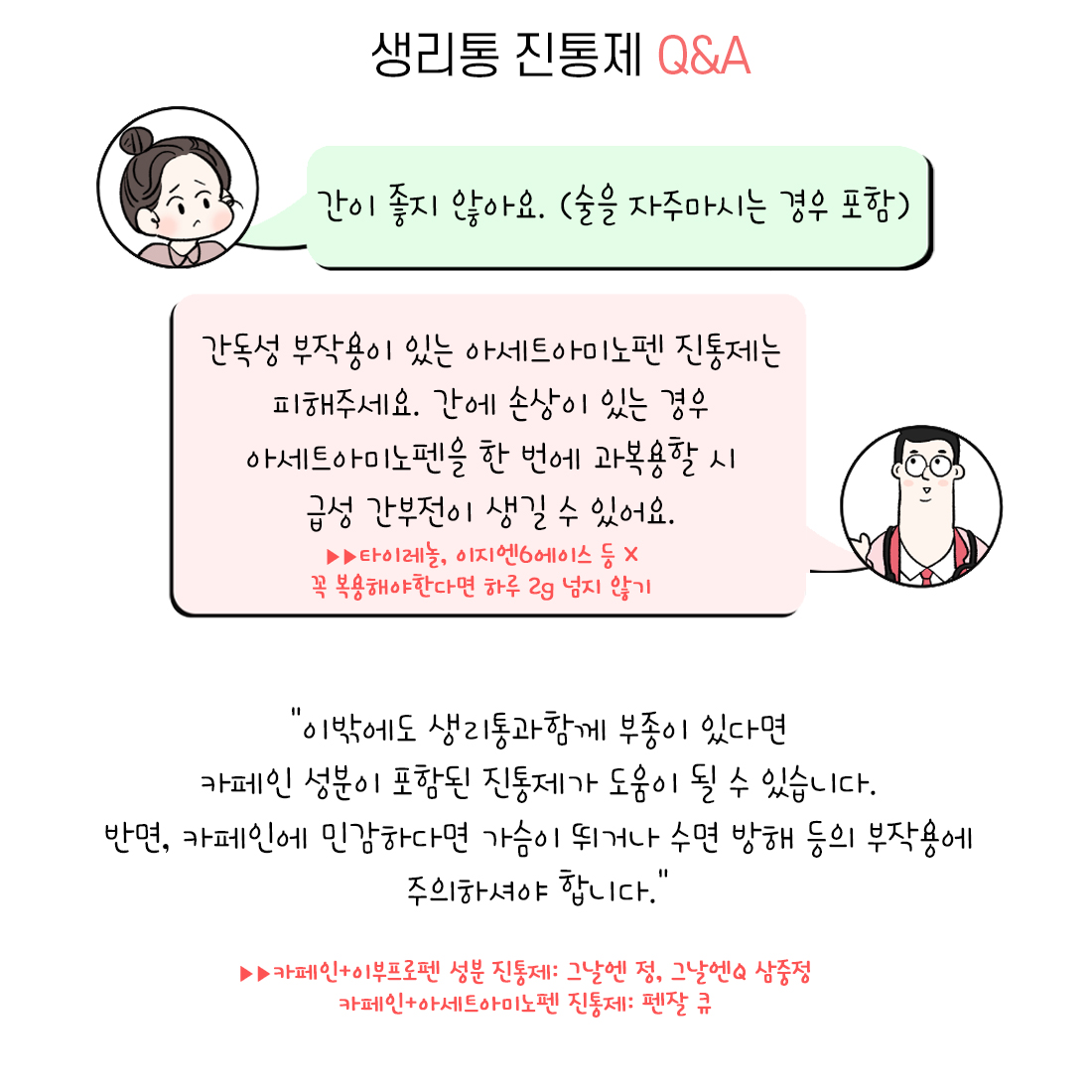 [자윤한의원 여성건강툰] 33화. 나에게 맞는 생리통 진통제는? #속쓰림 #카페인 #강력한진통제 (5)