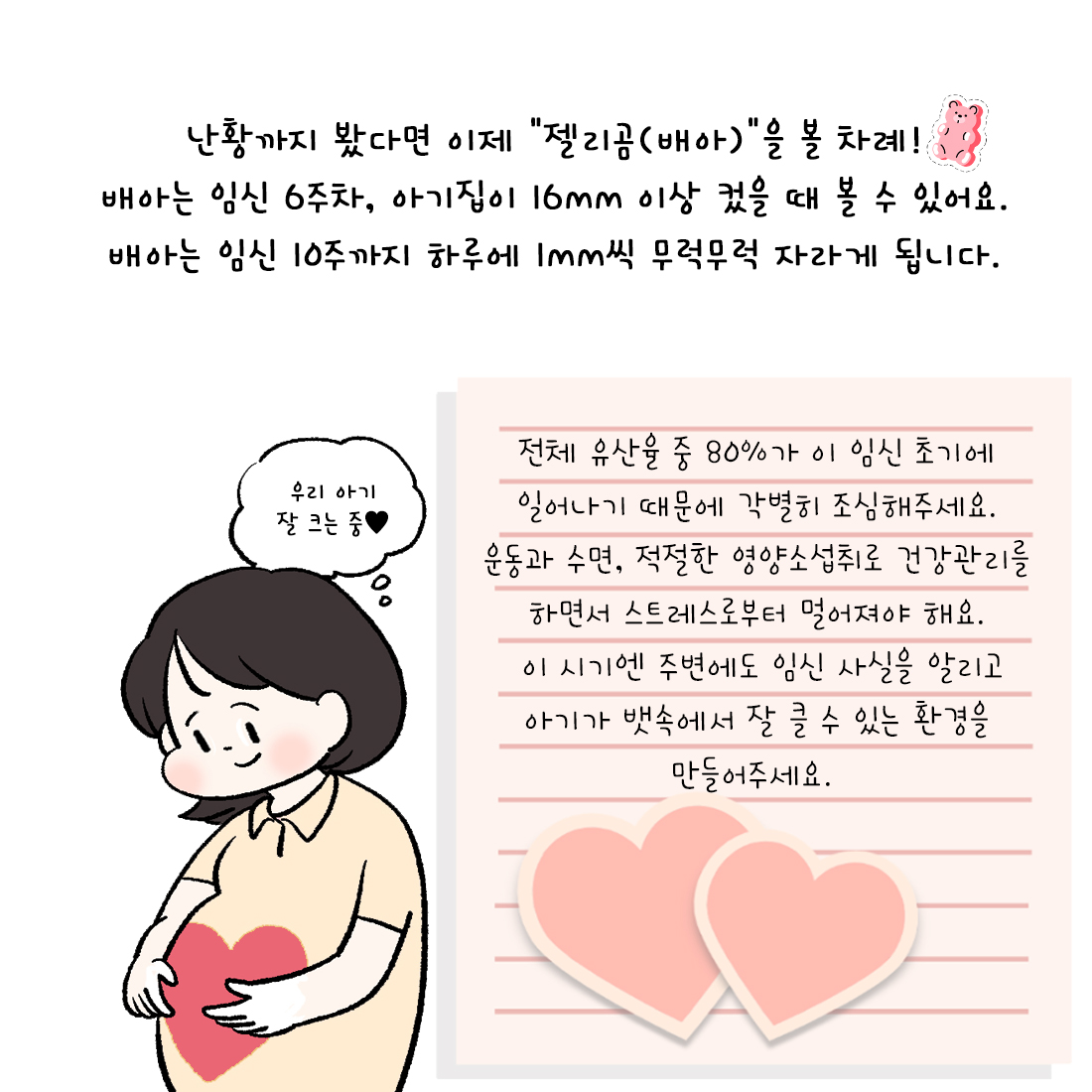 [자윤한의원 여성건강툰] 43화. 아기집은 언제 볼 수 있나요? 임신초기 임밍아웃은 언제? (6)