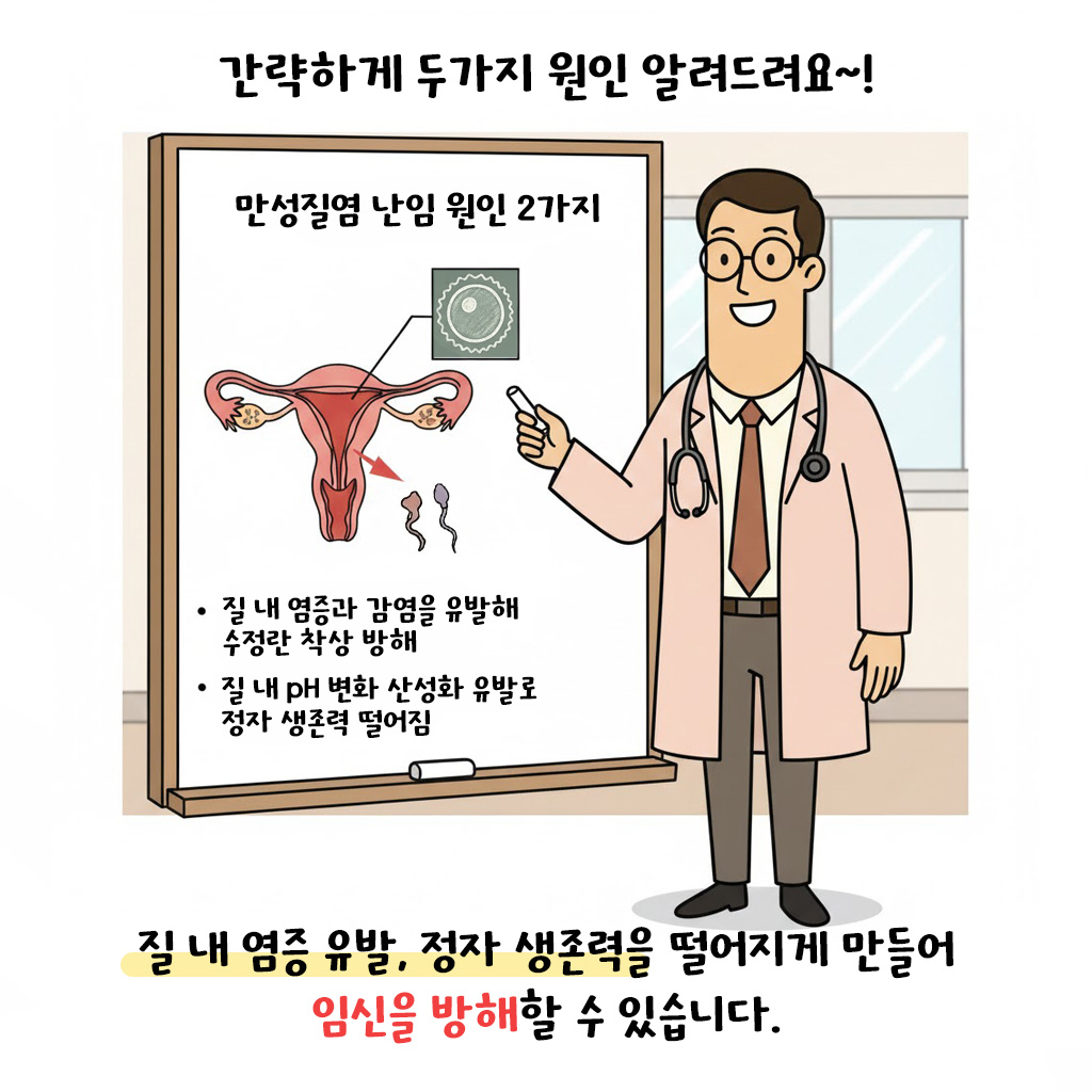 [자윤한의원 여성건강툰]만성질염, 임신에 영향을 줄까? (5)