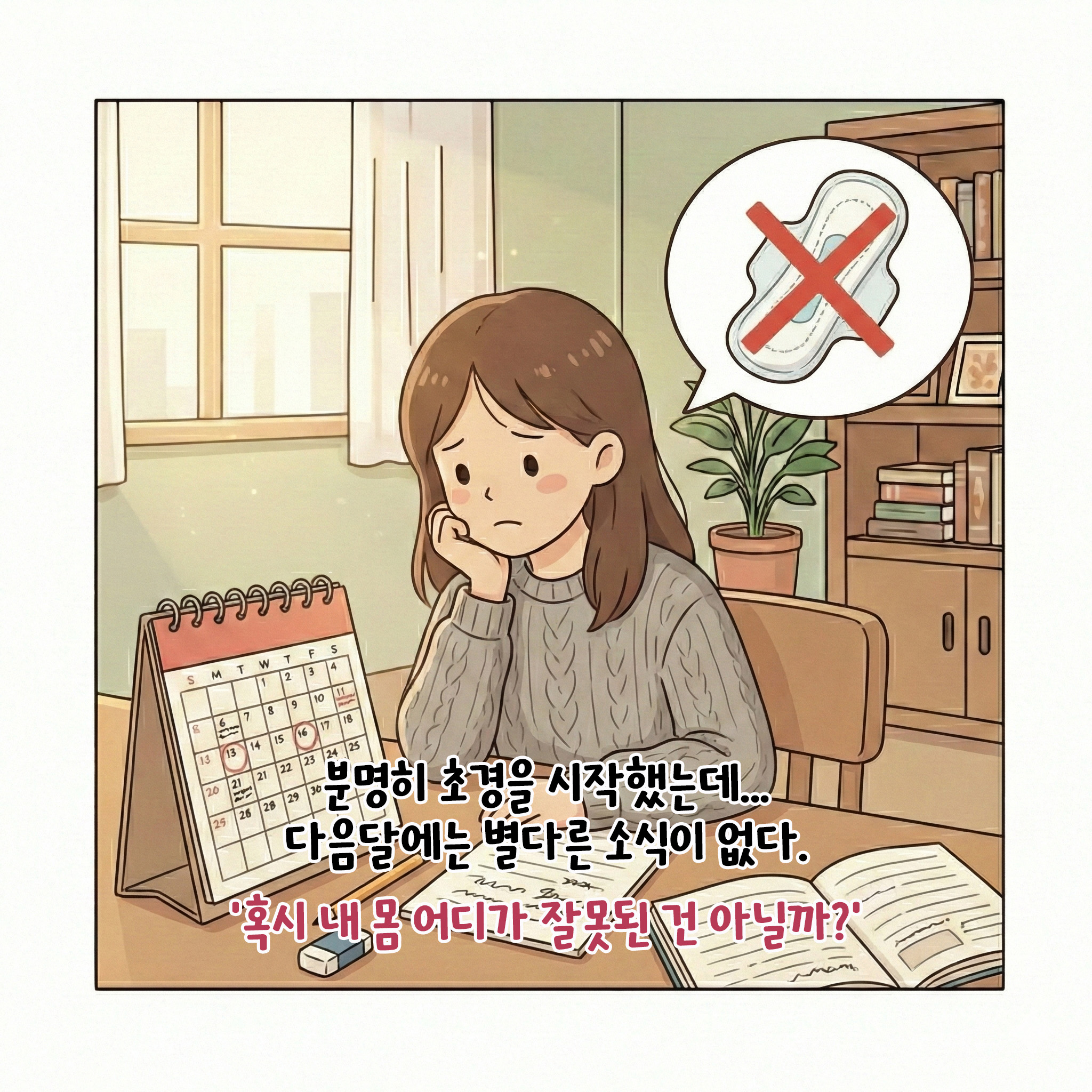 [자윤한의원 여성건강툰]초경 후 생리불순 괜찮을까? (3)