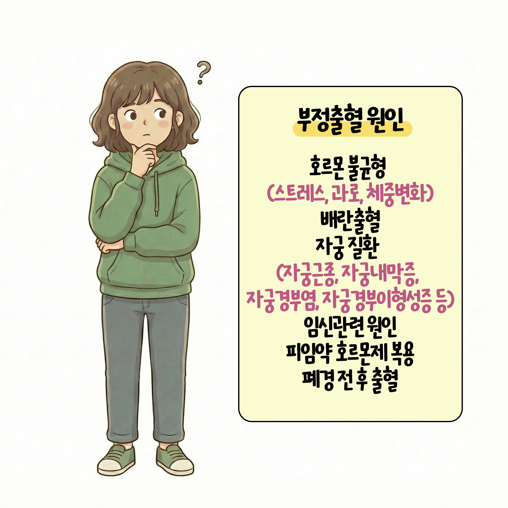 [자윤한의원 여성건강툰]한달에 생리 두번, 범인은 부정출혈 (5)