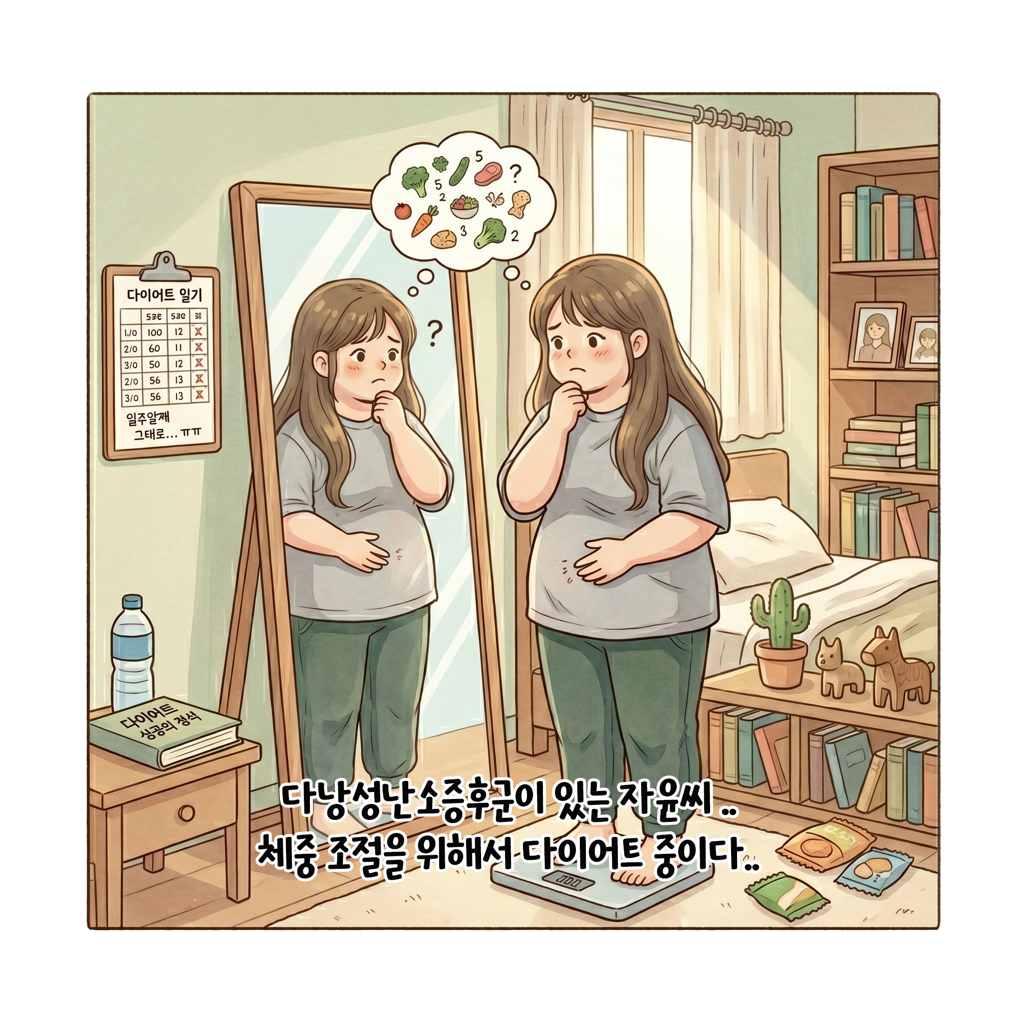 [자윤한의원 여성건강툰]다낭성난소증후군 왜 살이 늘어만 갈까? (2)