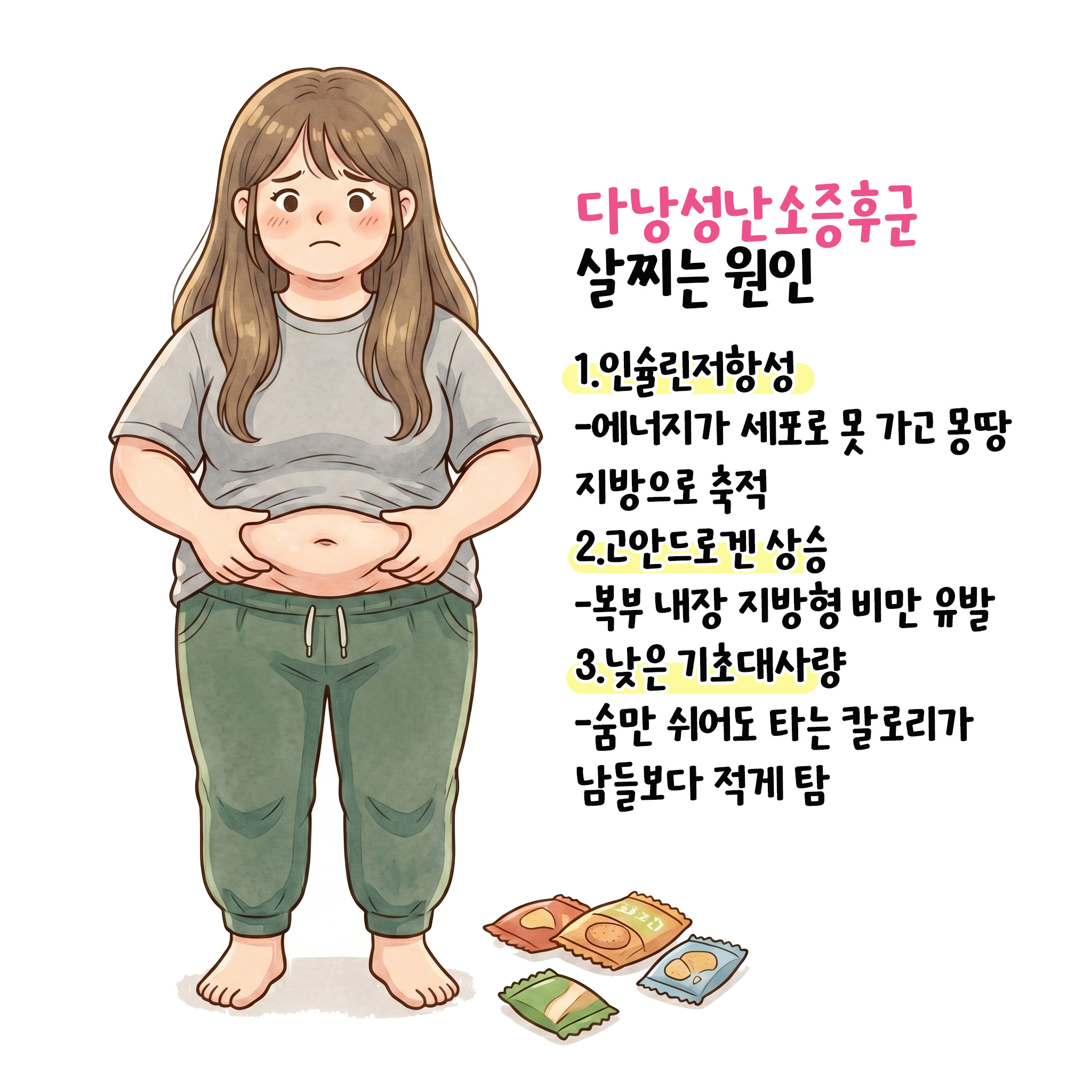 [자윤한의원 여성건강툰]다낭성난소증후군 왜 살이 늘어만 갈까? (5)