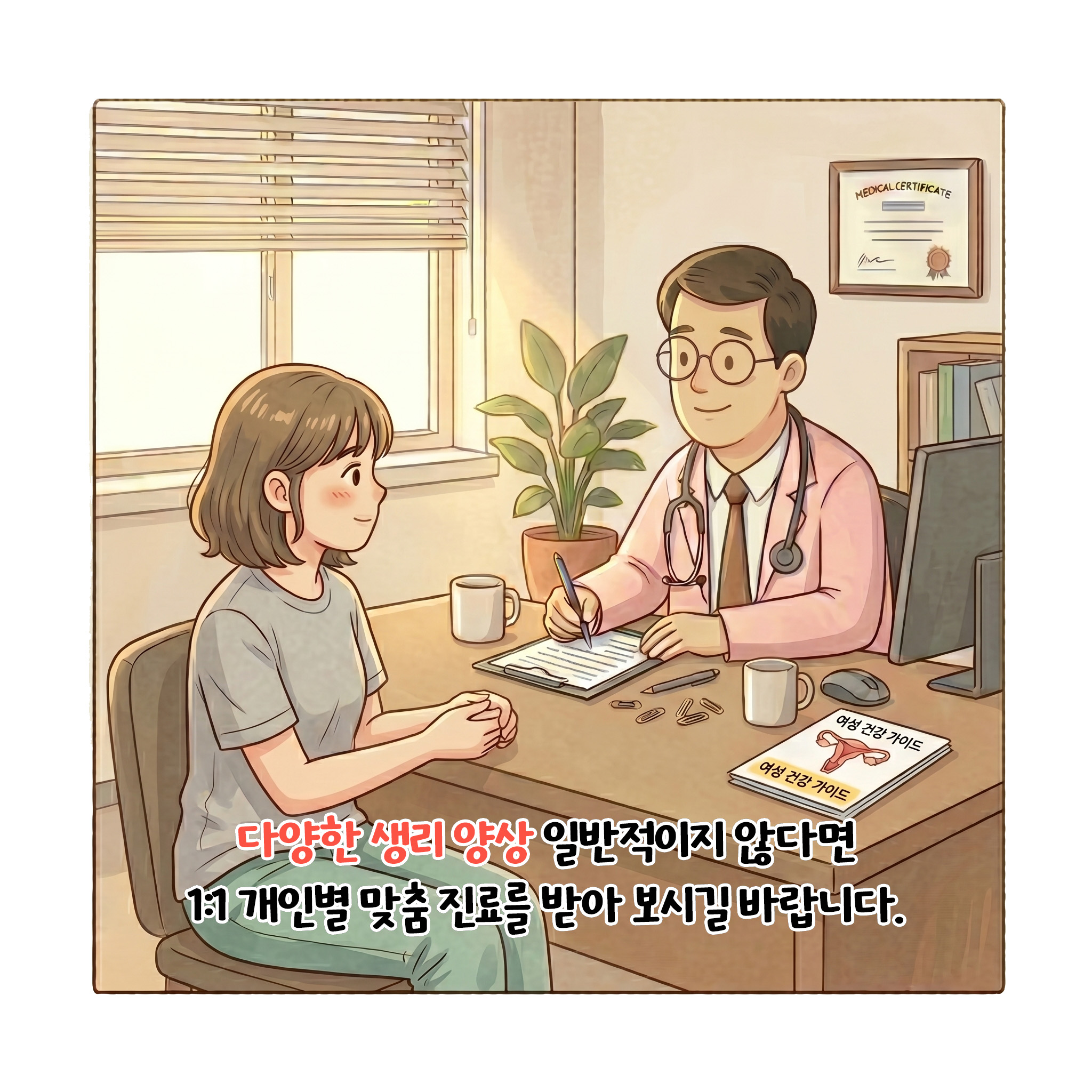 [자윤한의원 여성건강툰]생리중 검은색 피가 나와요! (5)