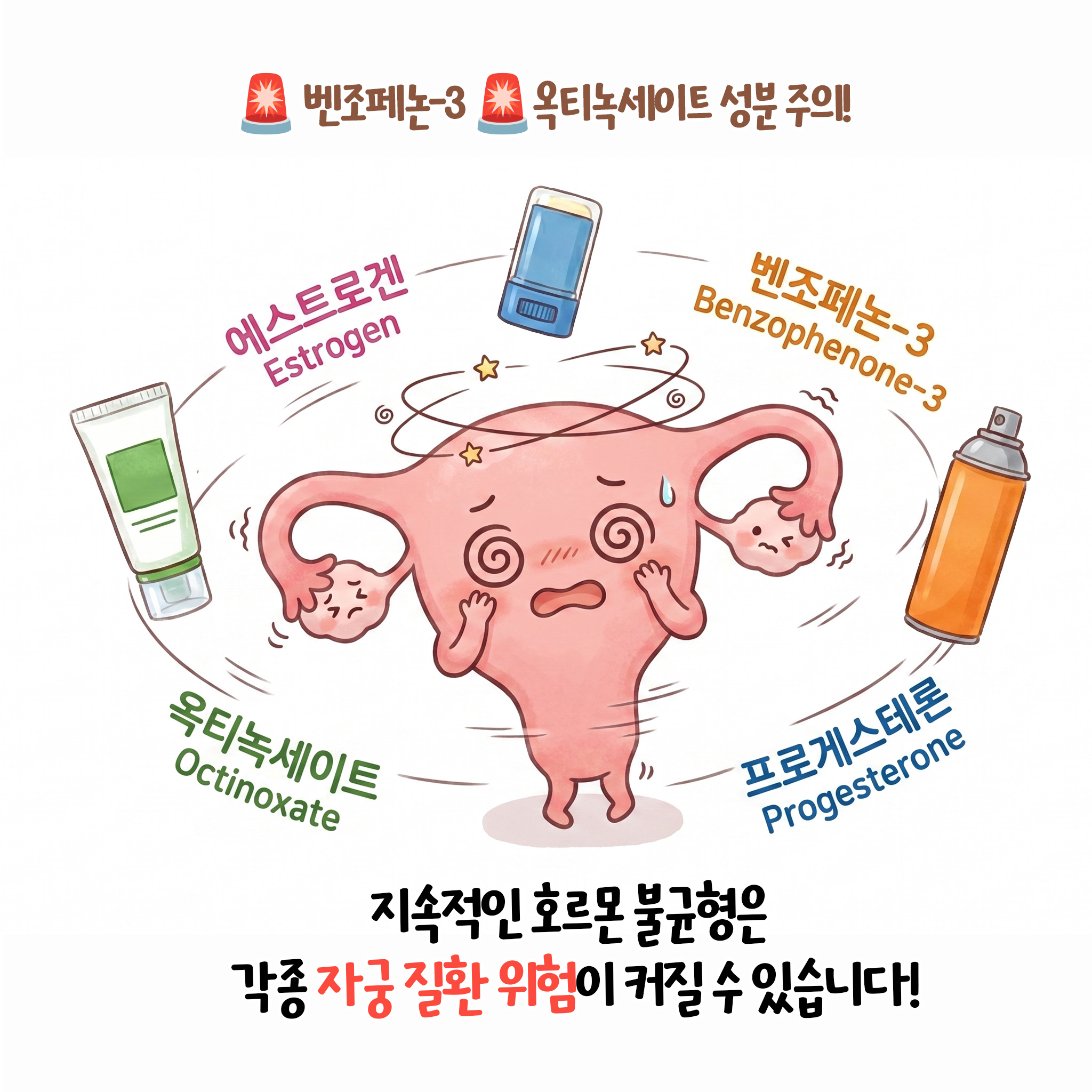 [자윤한의원 여성건강툰]매일 바르는 선크림이 자궁을 공격한다? (5)