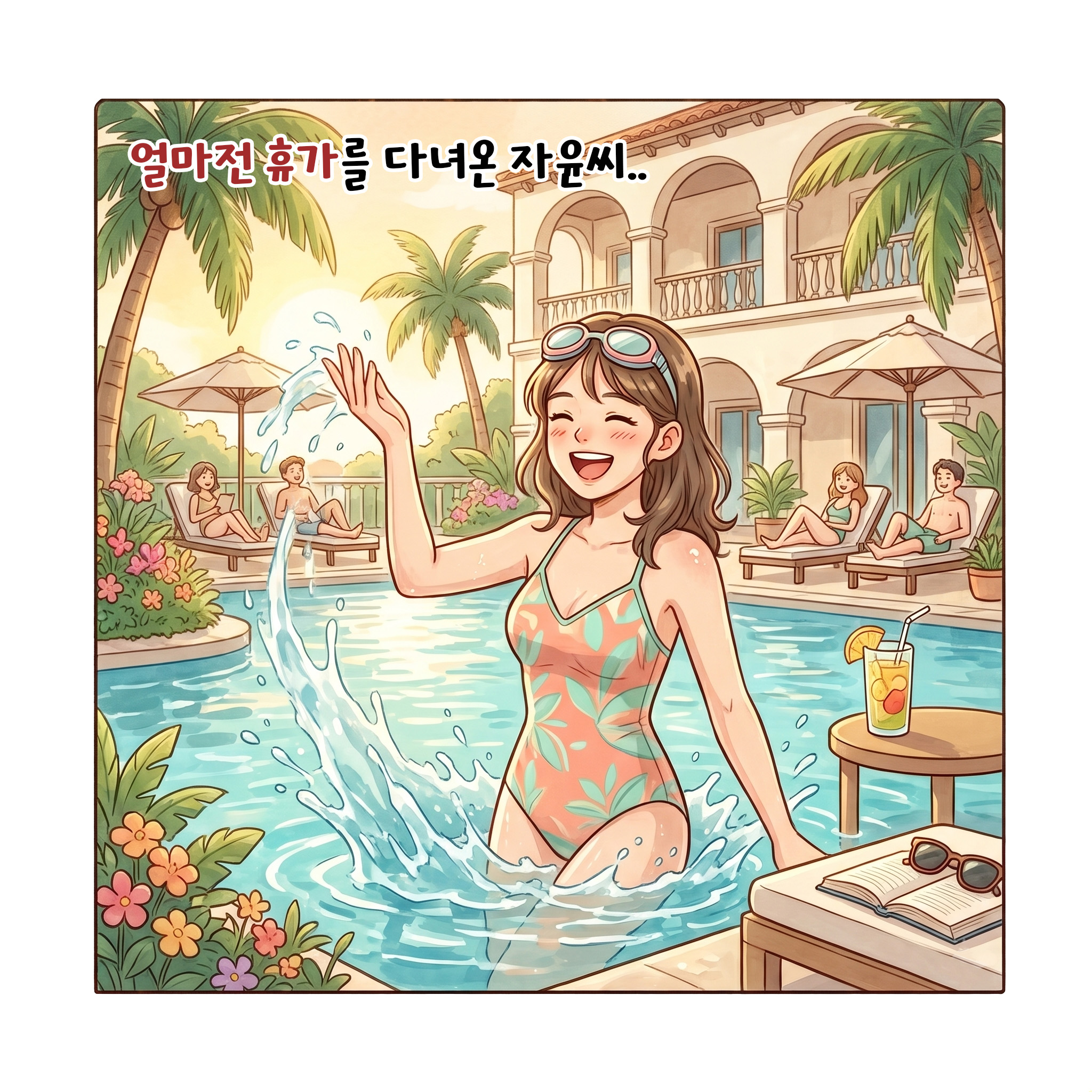 [자윤한의원 여성건강툰] 물놀이 후 질염, 여름 휴가철 수영장 즐기면서 생기는 여성 질환 원인과 예방방법 (2)